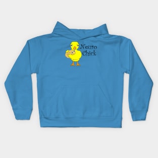 Neuro Chick Text Kids Hoodie